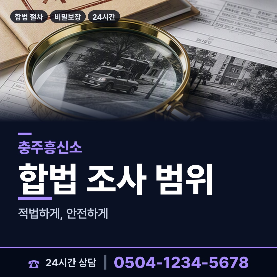충주 수안보면 탐문조사 상담 안내